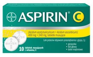 ASPIRIN + Vitaminą  C 10 tabletek musujących