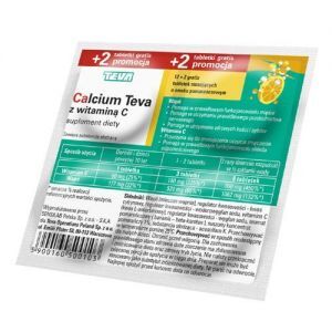 CALCIUM Pliva z witaminą C x 14 tanletek  musujących