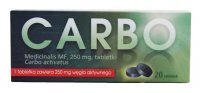 CARBO MEDICINALIS MF 250mg x 20 tabletek