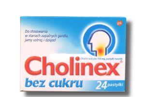 CHOLINEX BEZ CUKRU x 24 tabletek