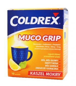 COLDREX Muco Grip proszek do sporządzania roztworu doustnego 10 sztuk