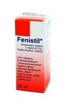 FENISTIL 0,1%  krople 20 ml Delfarma