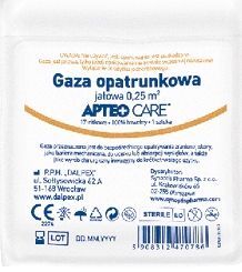 GAZA jałowa  0,25m2 APTEO CARE 1szt.