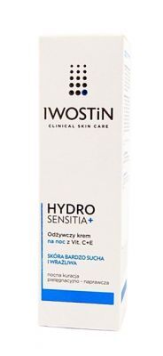 IWOSTIN Hydro Sensitia+ krem odżywczy na noc z witaminą C+E 50 ml