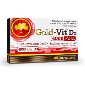 OLIMP Gold-Vit D3 4000 Fast 30  tabletek ulegających rozpadowi w jamie ustnej